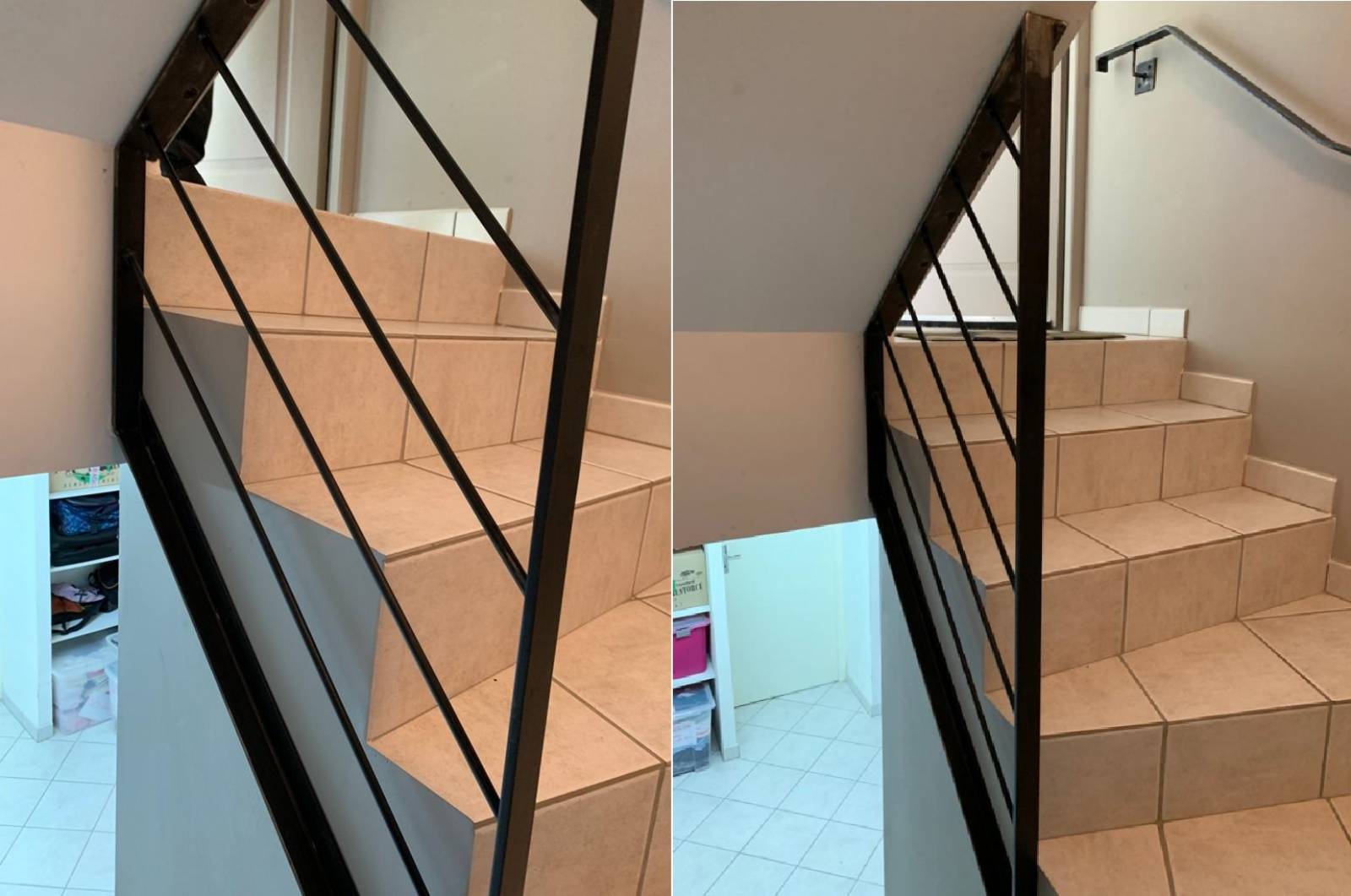 Pose de garde-corps acier et verre sur mesure Anse