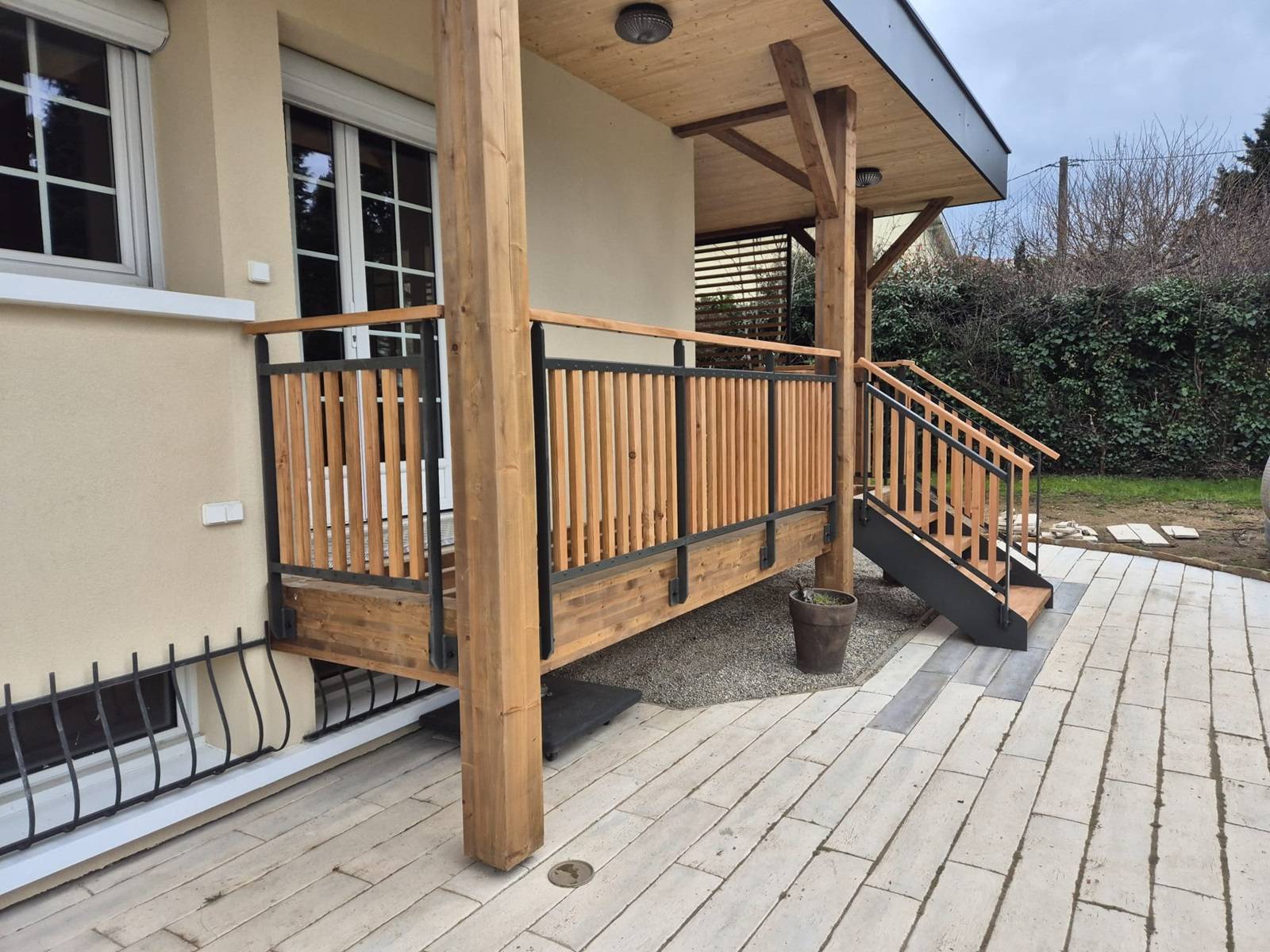 Prix pose de pergola acier sur mesure Anse