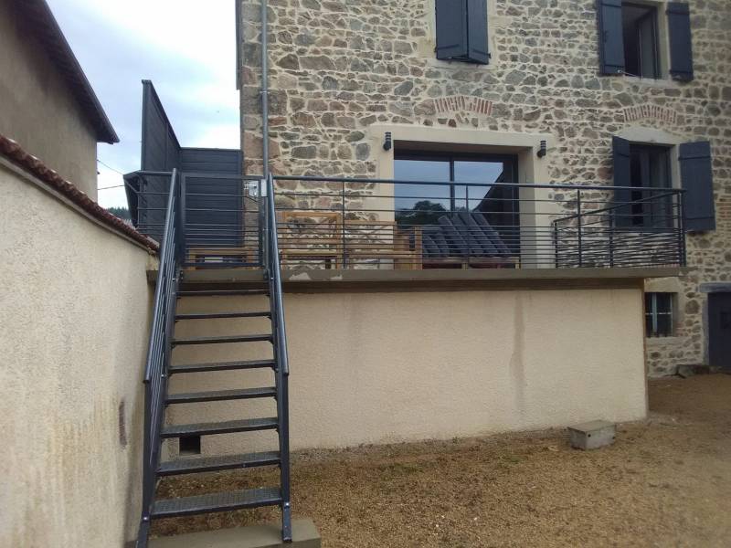 Création d'un garde-corps de terrasse à Saint Nizier d'Azergues