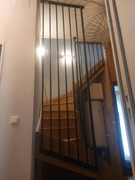 Installation d'une MAIN COURANTE en ferronnerie, respectant le style architectural des appartements anciens du Vieux Lyon