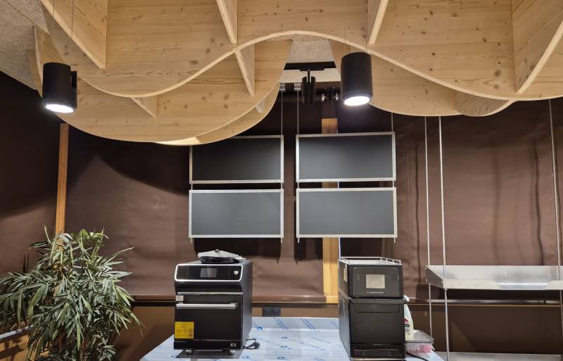 Module de rayonnage 1250x1250x400 mm pour espace traiteur – structure acier tube 25x25 soudé.