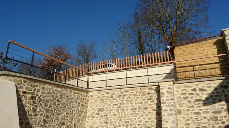 Fabrication et pose de Barrière pour sécuriser un muret à Lamure sur Azergues